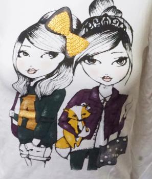 Langarmshirt kurz, Gr. 146 von Here & There by C&A (4309)